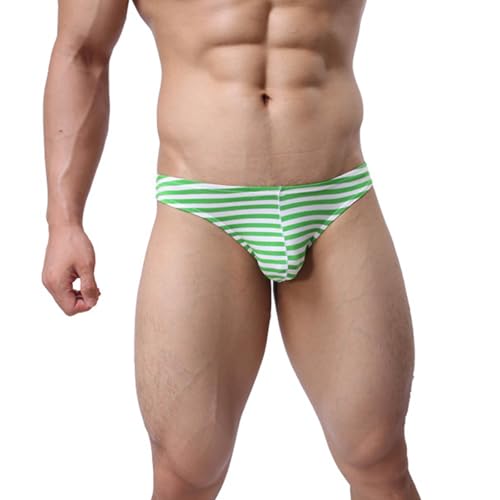 Men's Fashion Striped Briefs Sexy Low Rise High Cut Bikini Panties Hot Male Comfort G-String Underwear2