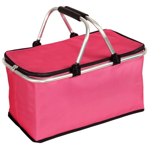 Cesta térmica rosa KESPER 19951, ideal para tus días de picnic y playa en familia