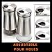 Gorgeous Salt and Pepper Shakers Set With Adjustable Pour Holes - The Perfect Dispensers for your Salts