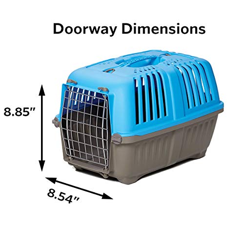 Midwest Homes For Pets Pet Carrier: Hard-Sided Dog Carrier, Cat Carrier, Small Animal Carrier In Blue| Inside Dims 20.70L X 13.22W X 14.09H & Suitable For Tiny Dog Breeds #TOP2