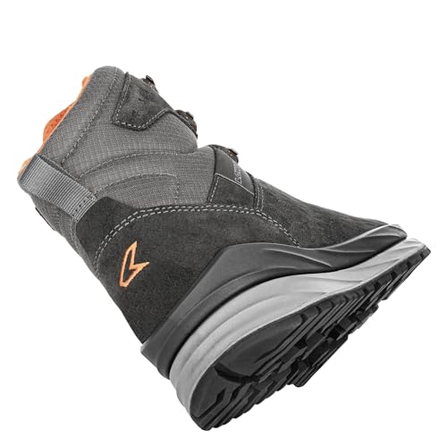 LOWA Malta GTX mid Sportschuhe Herren Outdoorschuhe Wanderschuh Grau Freizeit, Schuhgröße:EUR 44 | UK 9.5