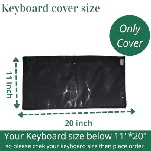 Image of EDRAK TRANSPRENTKeyboard Dust Productive Bag Case Sleeve Pouch for UniversalKeyboard Logitech /Razer /Das /Havit /Apple Magic Keyboard Protector, Wireless /Wire Computer /Cover