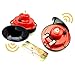 YIYIDA Bocina eléctrica para coche Car Horn Bocina eléctrica Corneta de aire 130DB Kit de bocinas impermeables de tono rojo alto y tono bajo con soporte Bocina de camión para 12V yate moto camión etc