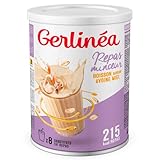 GERLINÉA – Boisson Minceur Avoine Miel – Substitut de Repas riche en Protéines – 13 Vitamines 10 Minéraux – Faible en Graisses Saturées – 8 Repas Facile à Préparer, 424 g