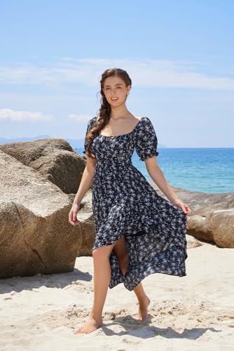 Image of Scarlet Darkness Corset Dresses for Women Summer 2026 Floral Wedding Guest Chiffon Sundress