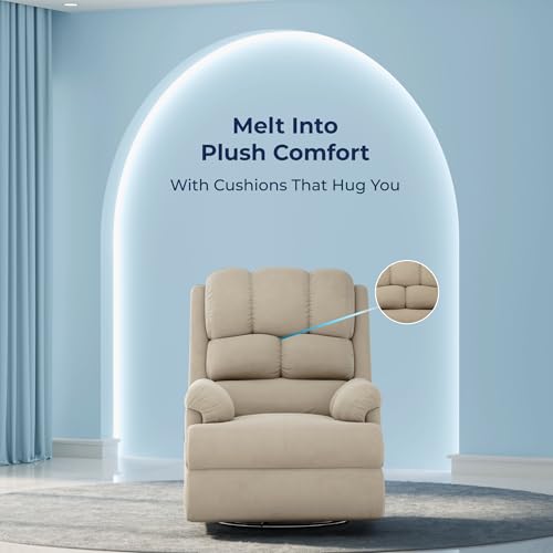 Image of The Sleep Company Luxe Motorised Recliner Sofa | Patented SmartGRID Technology | German Engineered Mechanism | 1 Seater - Superior Seat Comfort | Premium Upholstery | Beige | Free Installation