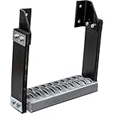 Buyers Products 5231114 Flexible Rubber Step, 12 x 11 Inch Vertical Mount Belted Rubber Step with Galvanized Steel Diamond Deck-Span Tread, Durable Flexible Design