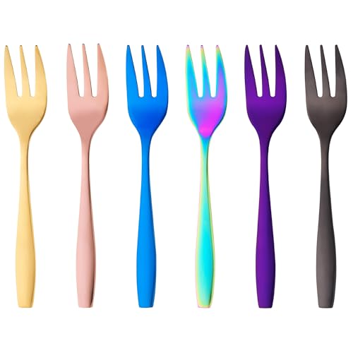 12 tenedores de postre y tartas, tenedores pequeños para postres y pasteles, tenedores de acero inoxidable de alta calidad, ideales para cenas y celebraciones familiares, juego de cubiertos resistente