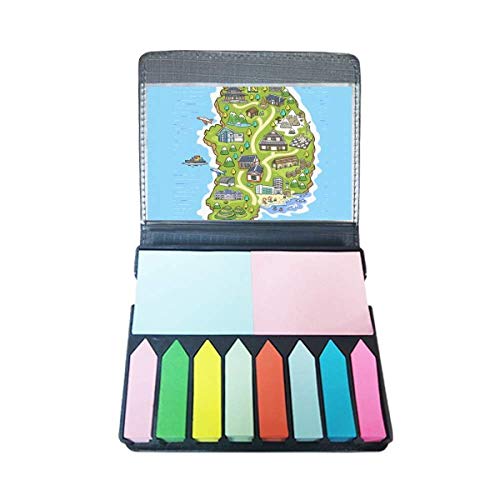Carte monuments de Corée et coffret de marque-pages adhésifs colorés à offrir aux fans de K-culture