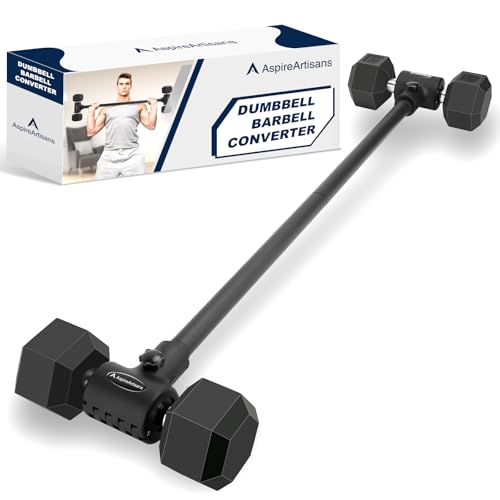 Aspireartisans Konverter von Hantel zu Langhantel, Langhantelstange, verstellbare Langhantel, verwandelt Hanteln in eine Langhantel, verstellbar bis zu 90 kg Kapazität Aspireartisans Konverter von Hantel zu Langhantel, Langhantelstange, verstellbare Langhantel, verwandelt Hanteln in eine Langhantel, verstellbar bis zu 90 kg Kapazität