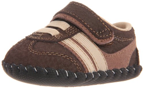 pediped Originals Frederick Crib Shoe (Infant),Brown/Cream,Extra Small (0-6 Months)