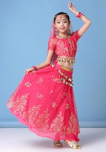 Disfraz de Danza Oriental para Niñas, Vestido Plisado 5 Piezas miniatura 5