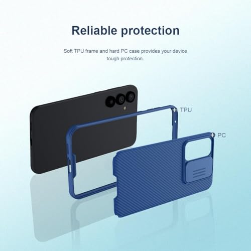 Image of Nilkin Classic Series Compatible for Samsung S23 FE (S23FE) Case with Camera Cover, [Camera Lens Protector] [Scratch-Resistant] [360 Full Protection] Shockproof Slim Phone Case (Black, S23-FE)