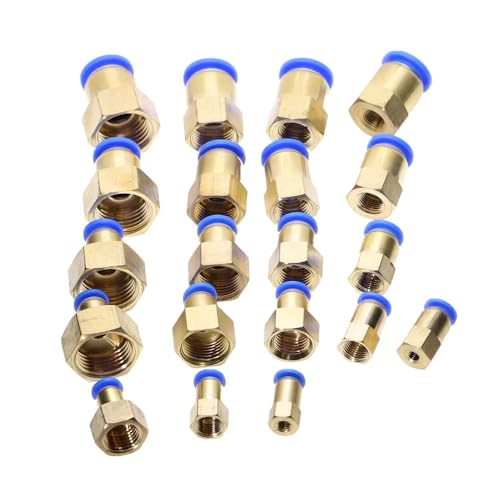 Conector PCF de 4mm con rosca M5 hembra antiescape para sistemas de aire comprimido 6