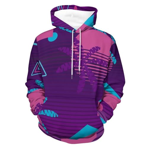 Sweats à capuche manche longue imprimé vintage et pull décontracté taille S