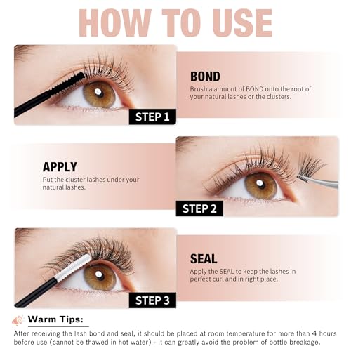 image for GEMERRY Lash Bond and Seal Cluster Lash Glue for Individual Lashes Lon