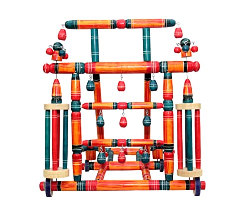 Image of Viraj Handcraft Wooden Toys Wooden Activity Walker Multicolor for Baby Top Variant