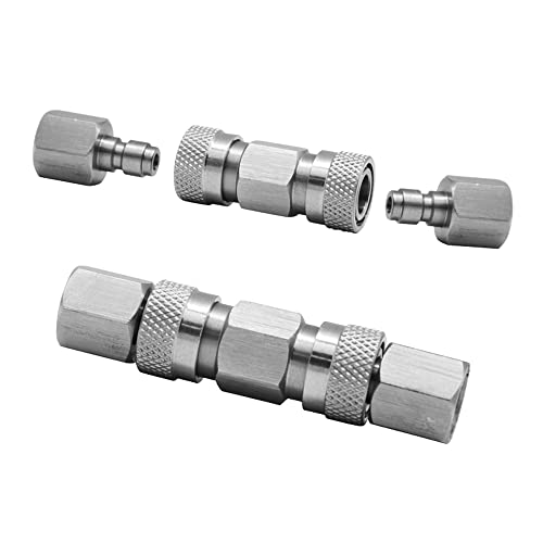 Paintball Pcp Double 8Mm Female Quick-Disconnect Coupling Adaptor Stainless Steel Coupler Hpa Co2 Air Tank Refill Connector #TOP3