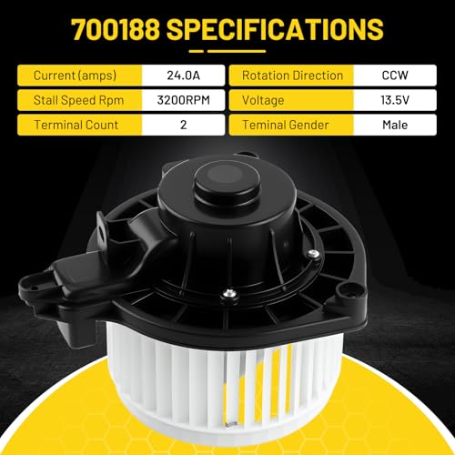 Image of 700188 HVAC Blower Motor Fan Fit for Toyota Tacoma 2005-2015 | (Not fit TRD Sport, TRD Sport Prerunner, Base Prerunner, SR5 Prerunner) Blower Motor Replacement 8710304040 87103-04043
