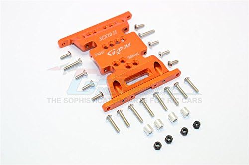 Axial SCX10 II Upgrade Parts (AX90046, AXI90075) Aluminum Gear Box Bottom Mount - 1Pc Set Orange