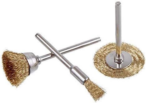 90 Pcs Wire Brushes Set, Rocaris Brass Wire Wheels Pen Brushes Set Kit Accessories for Rotary Tool