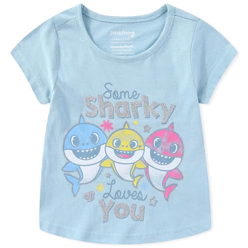 Nickelodeon Baby Shark Girls Short Sleeve T-Shirt for Toddlers