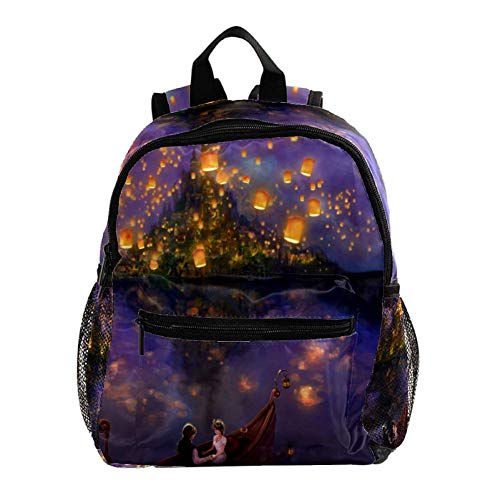 Kong Ming Light Mochila para niños Mochila Escolar Ligera Impresión Completa para niños en Edad Preescolar 3-8 años Bolsa de bebé Pañal Leche en Polvo Mochila 25.4x10x30 CM