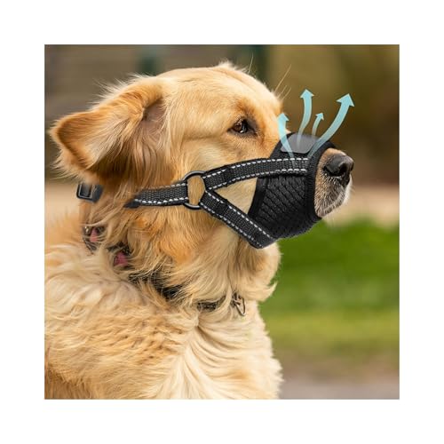 Dog Muzzle Medium Sized Dogs - Soft Muzzle for Medium Sized Dog with Air Mesh | Adjustable Dogs...