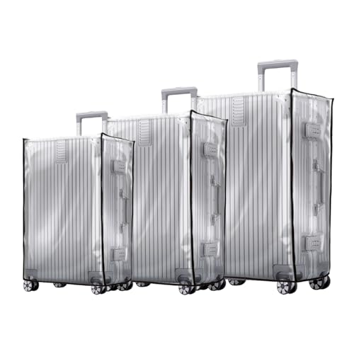 Housses de valise impermeables et anti-rayures en PVC transparent avec fermeture velcro