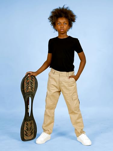 Image of Boys Cotton Full Length Front Cut Sew Cargo Pant with Bottom Tab
