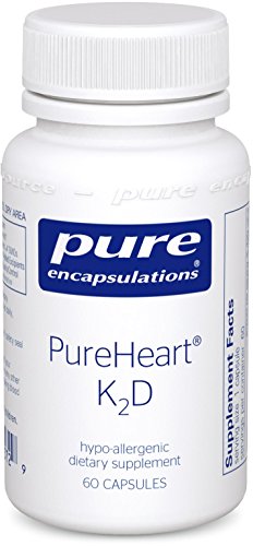 Pure Encapsulations - PureHeart K2D - Hypoallergenic Supplement to Promote Calcium Homeostasis and Cardiovascular Function* - 60 Capsules