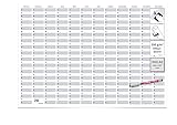 Calendrier permanent français langue/calendrier anniversaire /calendario da paretein lingua inglese au format (A3 42,0 x 29,7 cm avec marqueur) - anglais