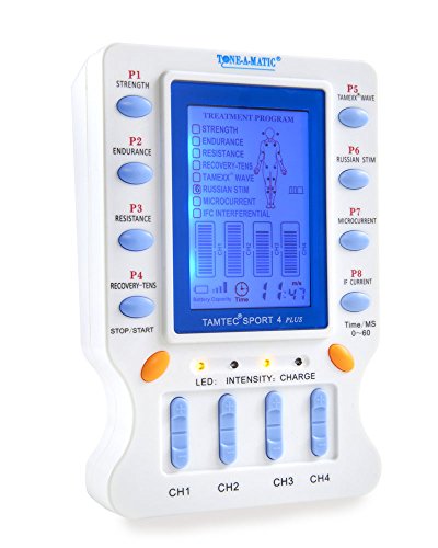 Electronic Muscle Stimulator/EMS & TENS : Tone-A-Matic TAMTEC Sport 4 Plus – 20 Adhesive Electrode - //coolthings.us