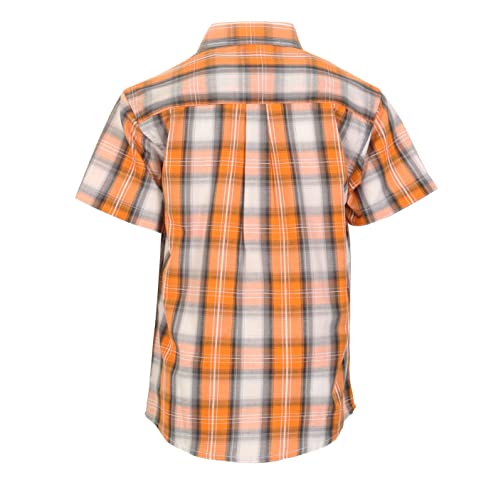 Image of Gioberti Boys Casual Plaid Checked Short Sleeve Button Down Shirt