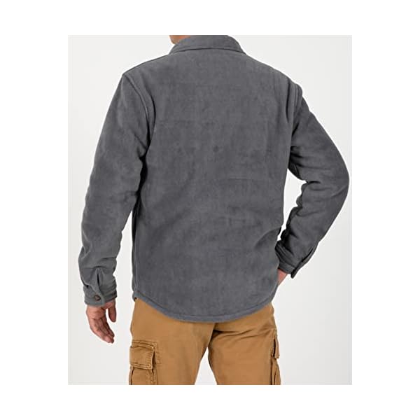 ZENTHACE Men's Warm Sherpa Lined Fleece Plaid Flannel Shirt Jacket(All Sherpa Fleece Lined)