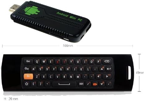 New Version Bluetooth Ug007 II Mini PC Android 4.1.1 Google TV Dongle Dual Core Rockchip 3066 Cortex A9 Wifi 1080p RAM 1GB+ROM 8GB + Mele Fly Sky air mouse remote control with wireless keyboard 2.4 GHz