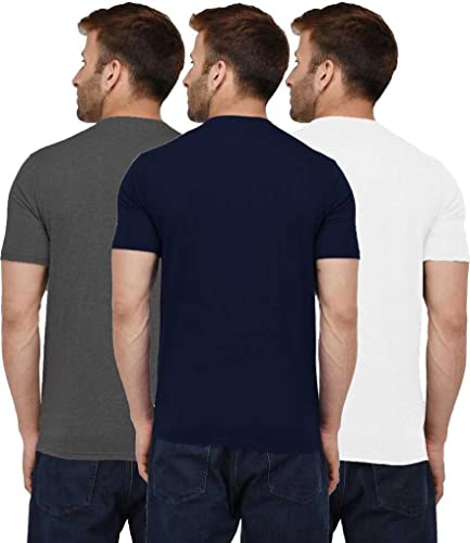 Image of INKKR Men Round Neck Tshirt for Men Pack of 3 Combo