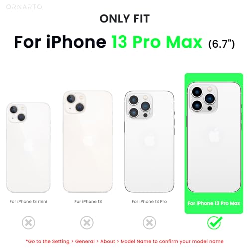Image of ORNARTO Shockproof Liquid Silicone Designed for iPhone 13 Pro Max Case 6.7 inch, Gel Rubber Comprehensive Protection Anti-Shock Cover Case Drop Protection 6.7inch-Red