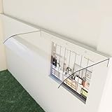 Copertura trasparente per la pioggia, per la casa, il giardino, il balcone, facile da montare, 400 x 1700 x 150 mm