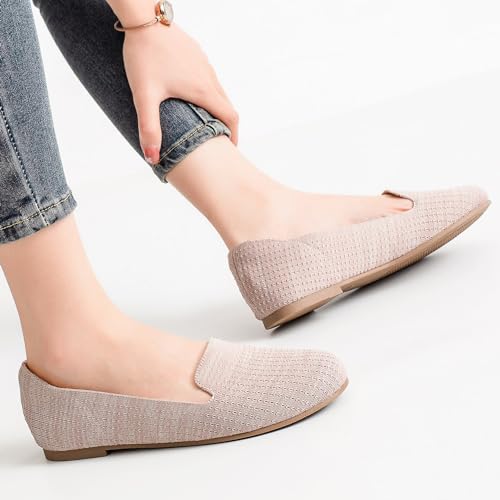 Image of Ataiwee Women's Wide Width Flat Shoes - Casual Round Toe Breathable Plus Size Comfortable Non-Slip Loafers.