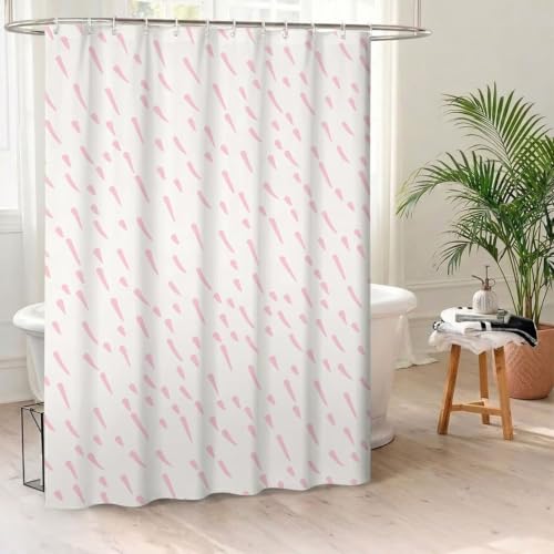 Rideau de douche anti-collant avec ourlet lesté stable 80x200 rose - 3