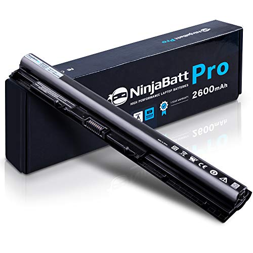 NinjaBatt Pro Laptop Battery for Dell M5Y1K 5000 5558 5555 5755 15 3000 5559 3558 3451 3551 5758 5758 5551 5755 5458 WKRJ2 HD4J0 GXVJ3 07G07 6YFVW K185W P28E - Samsung Cells [4 Cells/2600mAh/38Wh]