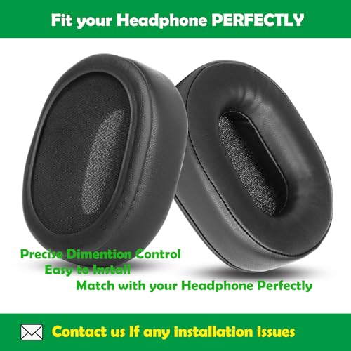 Almohadillas premium de repuesto compatibles con Pioneer SE-MS5T MS7BT MS9BN, cuero proteico más suave y espuma viscoelástica miniatura 3