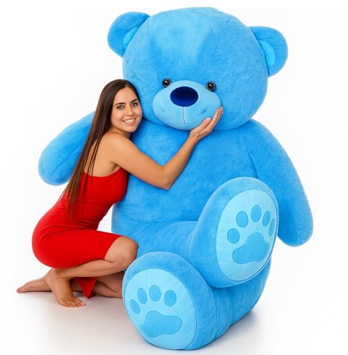 Image of JAI SHREE Soft Plush Teddy Bear for Kids & Girls | Cute Hugable Stuffed Toy with Bow for Birthday, Anniversary & Valentine's Dayt (Blue, 2 Feet)