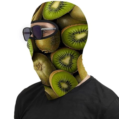 Pasamontaña térmico para hombre y mujer con estampado de kiwis, máscara facial para esquí, motocicleta y clima frío miniatura 4