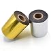 Hot Foil Stamping Paper 1 Roll Gold + 1 Roll Silver 3" x 400ft PU Heat Transfer Anodized Gilded Paper for Hot Foil Stamping Machine (3 inch, Gold+Silver)