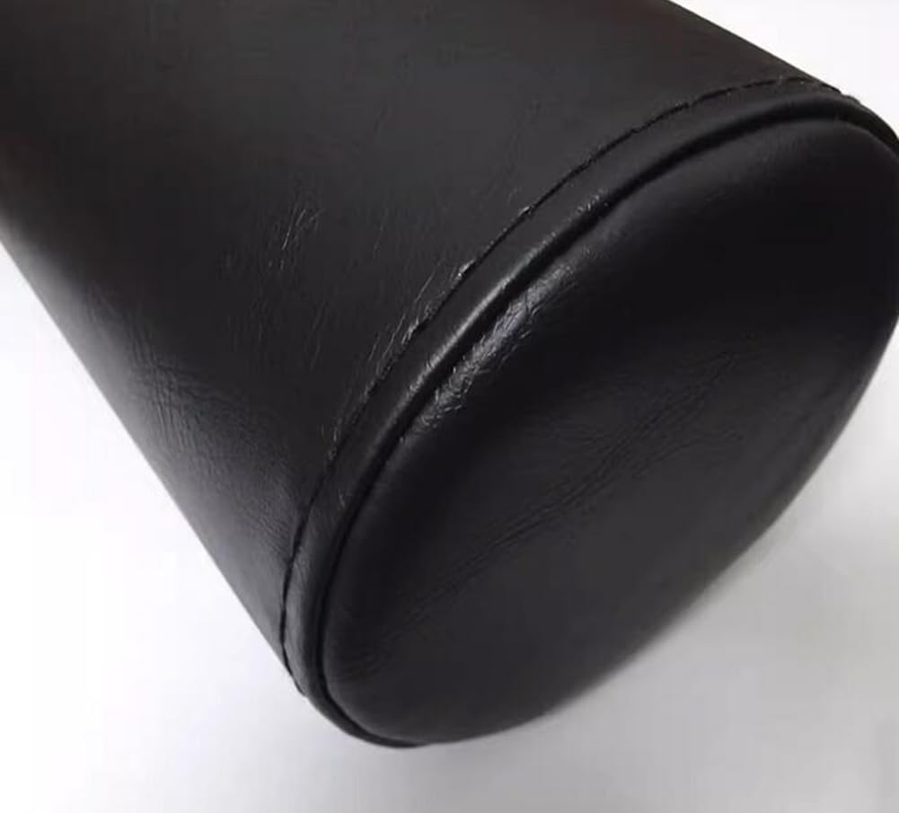 Office Chair Round Roll Pillow Lumbar Back Cushion Semi Roll Lumbar Pillow Sponge Game Chair Long Bolster Waist Pillow (Black, Half Cylinder : 13×40×7.5cm/5.12