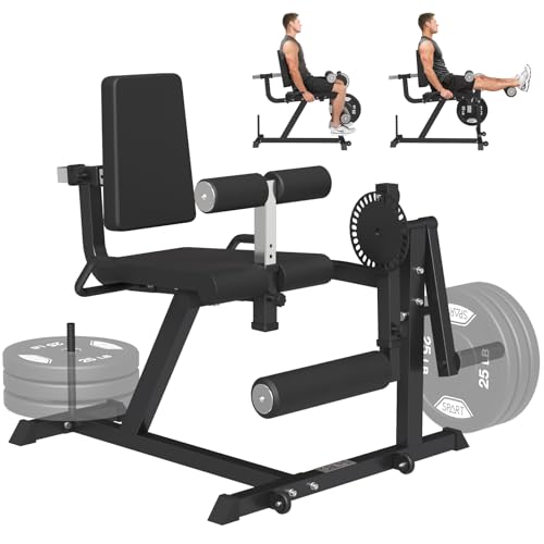 SPART Leg Extension and Leg Curl Machine, Adjustable Plate Loaded Lower Body Special Leg Machine, Leg Rotary Extension Exercise Bench for Thigh, Waist, Quads and Hamstrings, 660LB Commercial Rated