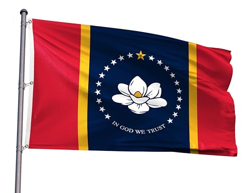 Mississippi State Extra Large Flag 6x10FT MS Giant Flag Polyester