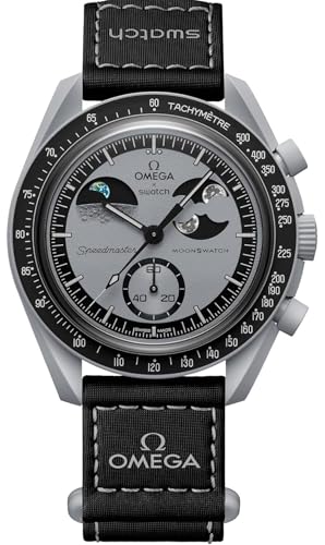 Swatch MoonSwatch - Reloj de pulsera biocerámico Omega X, Mission to Earthphase, gris, gris